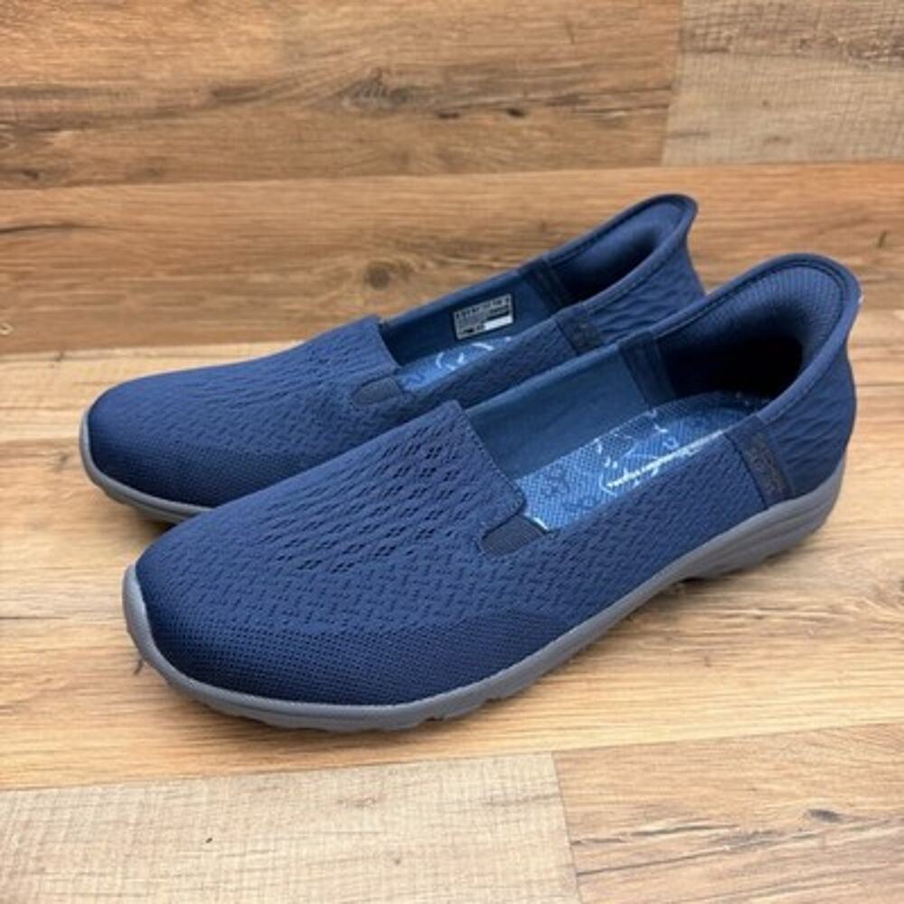 Skechers Slip-ins Go Walk Joy Sea Womens size 9 Navy Blue Sneakers Slipper On